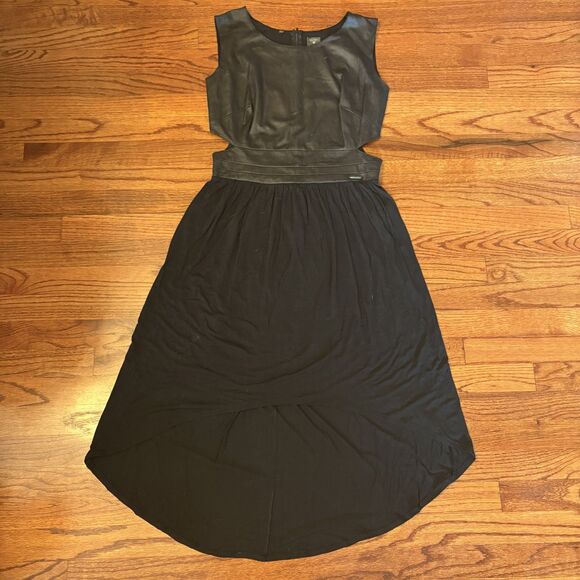 NWT GUESS Ximena Black Cut-Out Maxi Dress Size M - Picture 1 of 6
